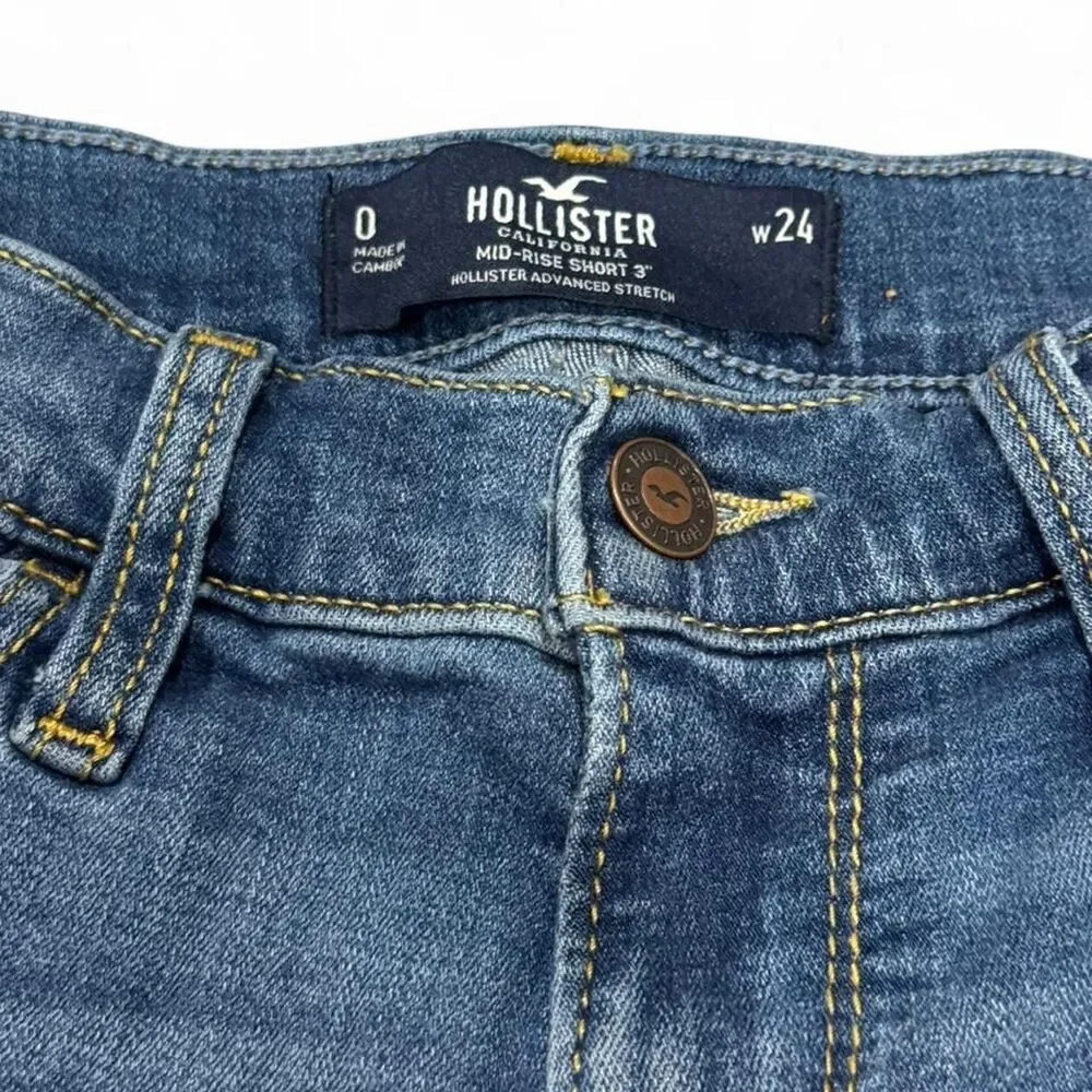 Hollister blue denim shorts